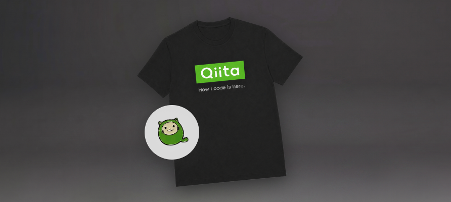 Qiitan バッジ + Qiita Tシャツ